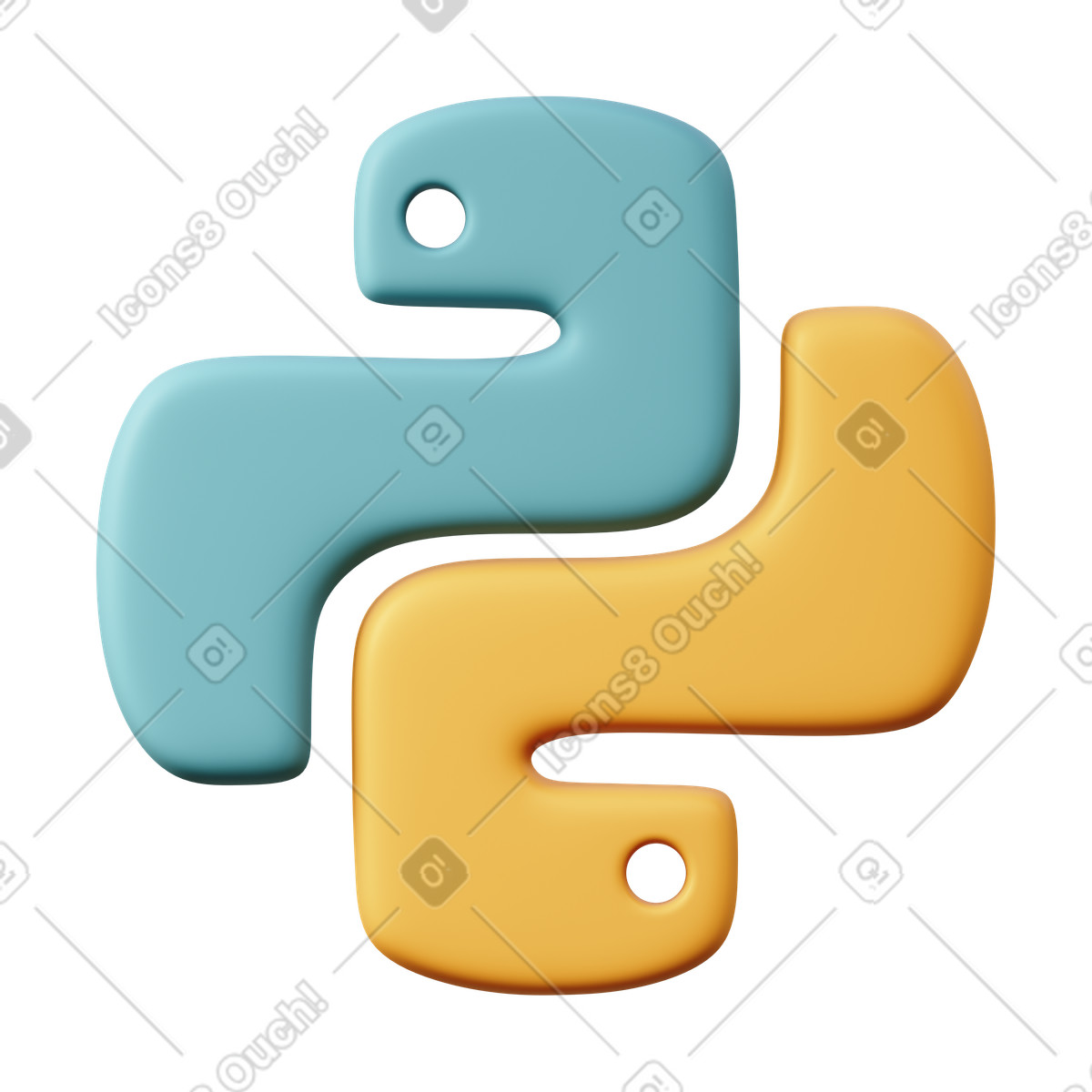 Python illustration in PNG, SVG