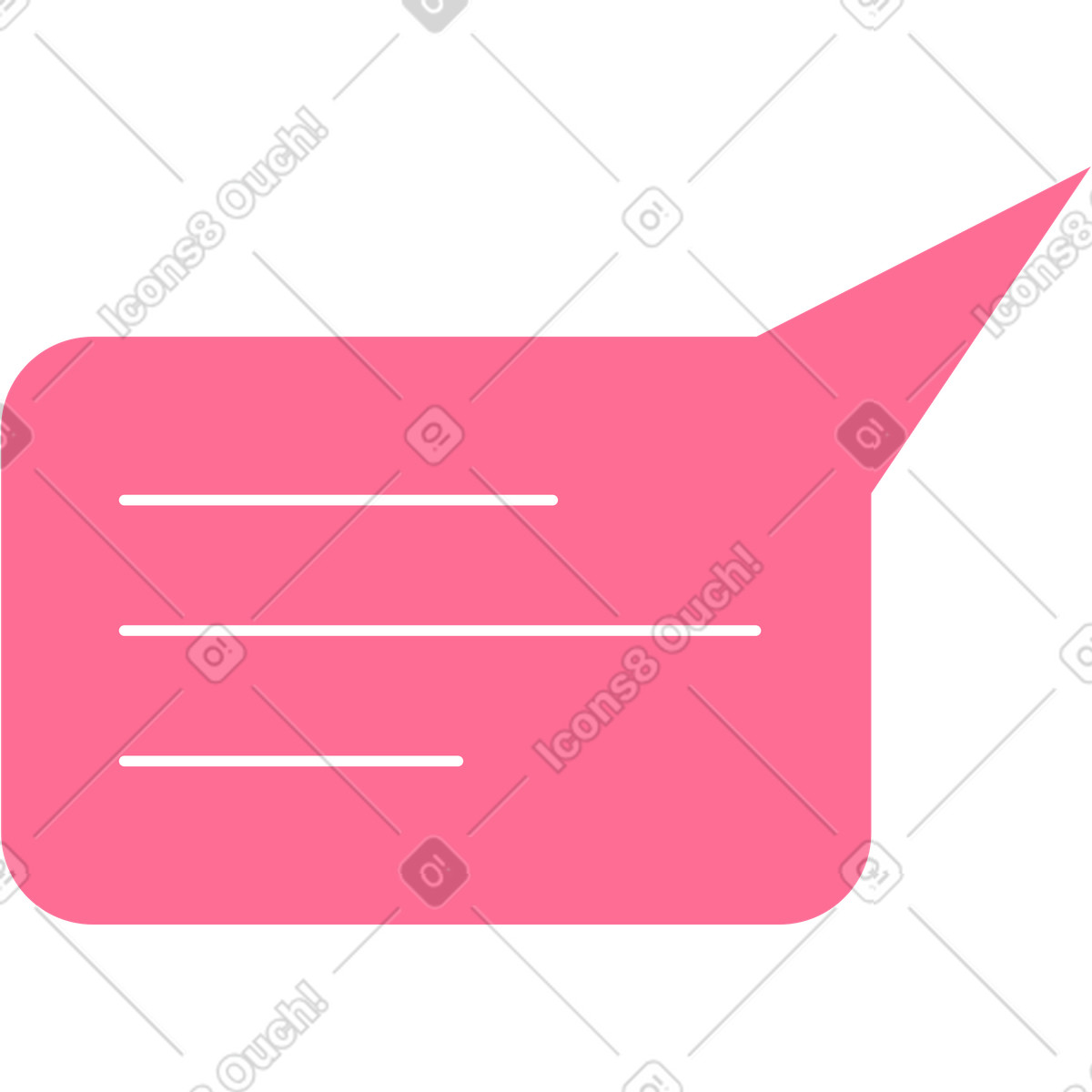 Bright スタイルの テキスト付き吹き出し のイラストをPNG、SVG形式でダウンロード