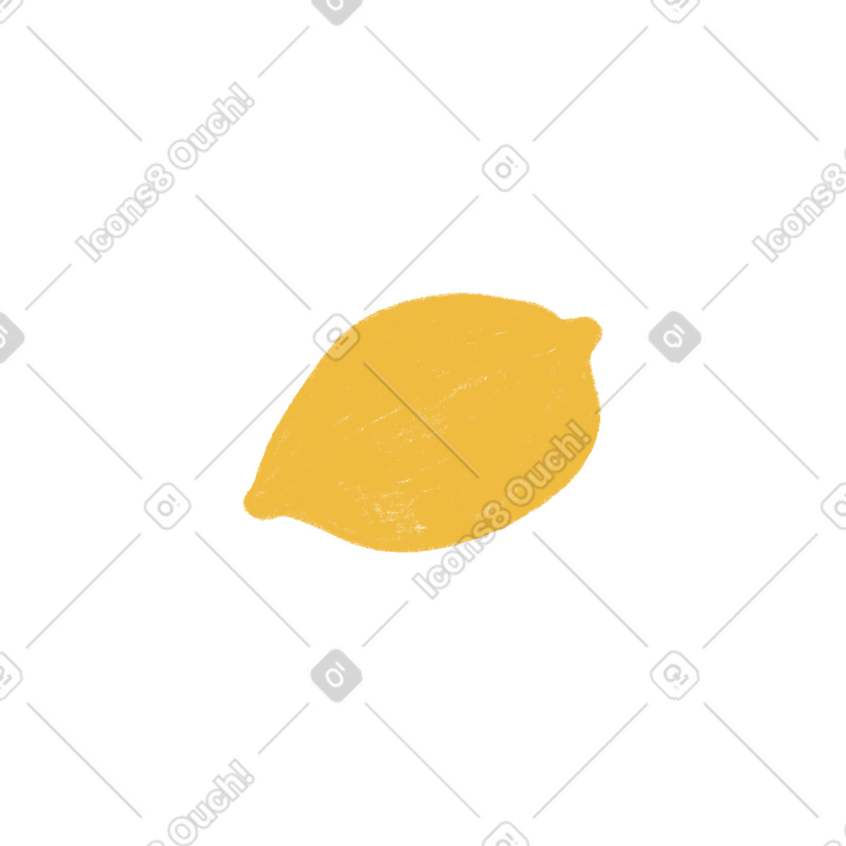 Yellow lemon-Illustration im Tutti-Stil als Download in PNG, SVG