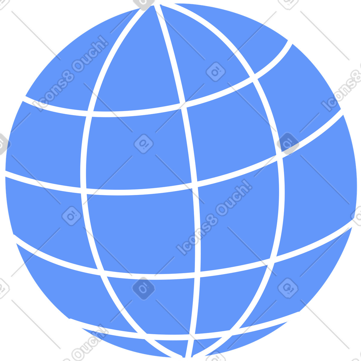 Blauer planet-Illustration im Plain-Stil als Download in PNG, SVG