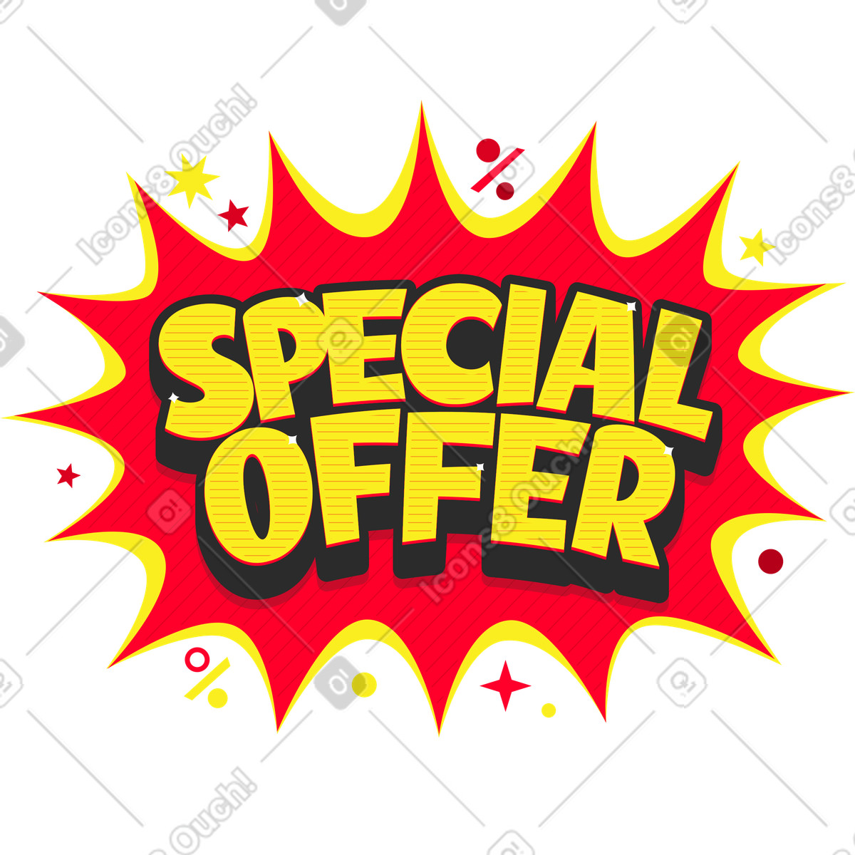 Schriftzug sonderangebot im comic-stil-Illustration Lettering-Stil als Download in PNG, SVG