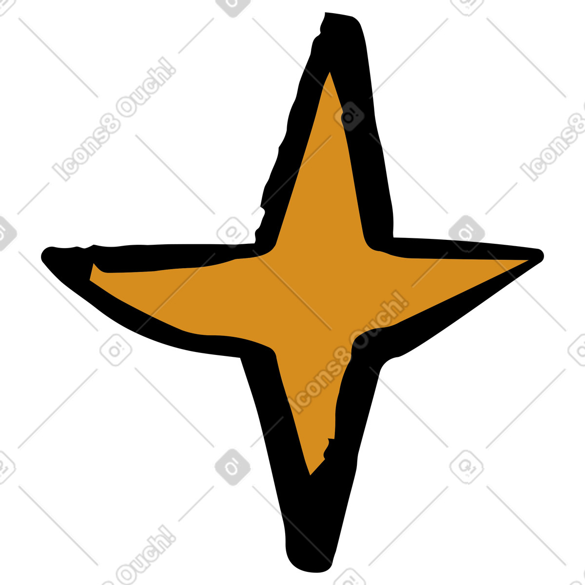 Star illustration sparks clipart on a transparent background available in PNG