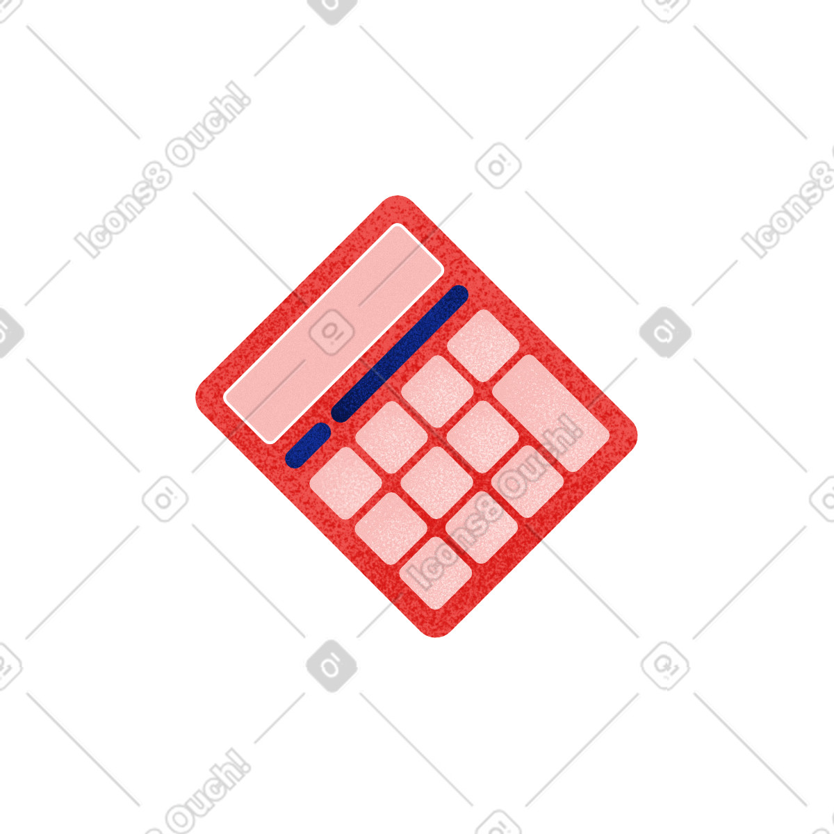 Ilustración Red calculator en estilo Willowy a descargar en PNG y SVG