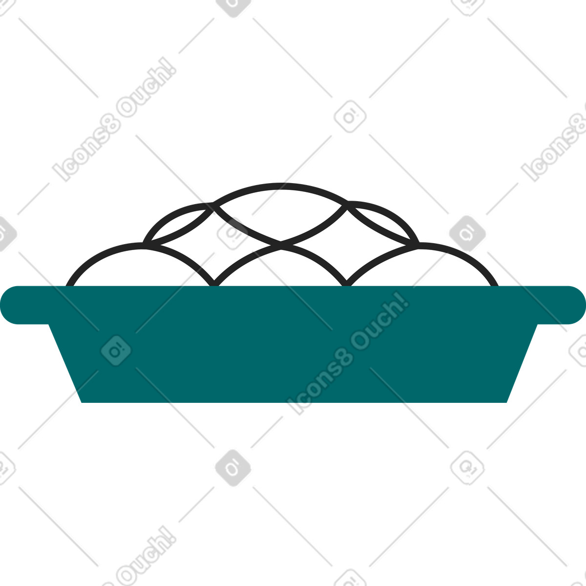 Ilustración Pie de manzana en estilo Sammy Line a descargar en PNG y SVG