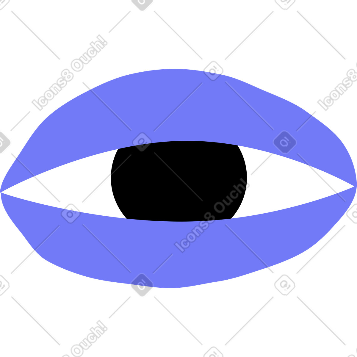Occhio illustrazione in stile Giggle scarica in PNG, SVG