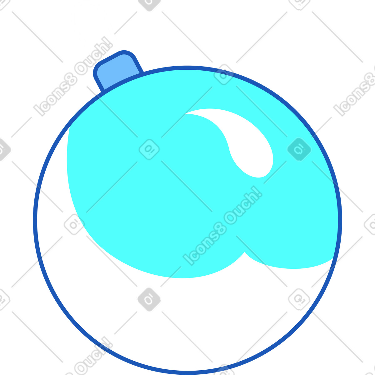 Ilustración Bola navideña en estilo Storyline a descargar en PNG y SVG