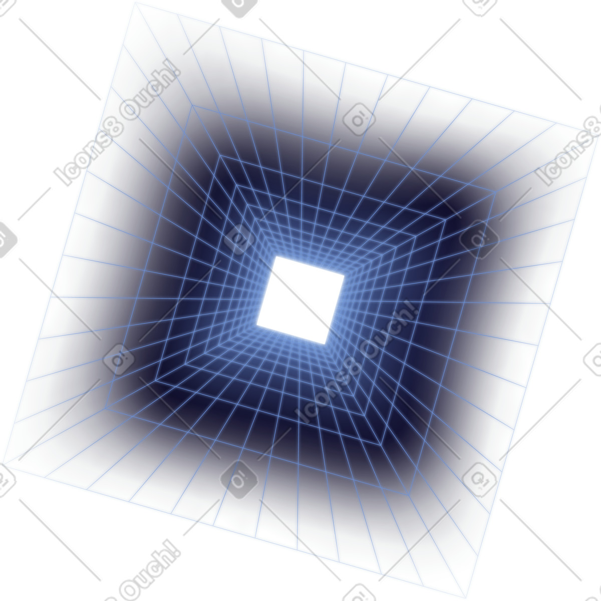 Perspective rectangular tunnel illustration in Dimension style download in PNG, SVG