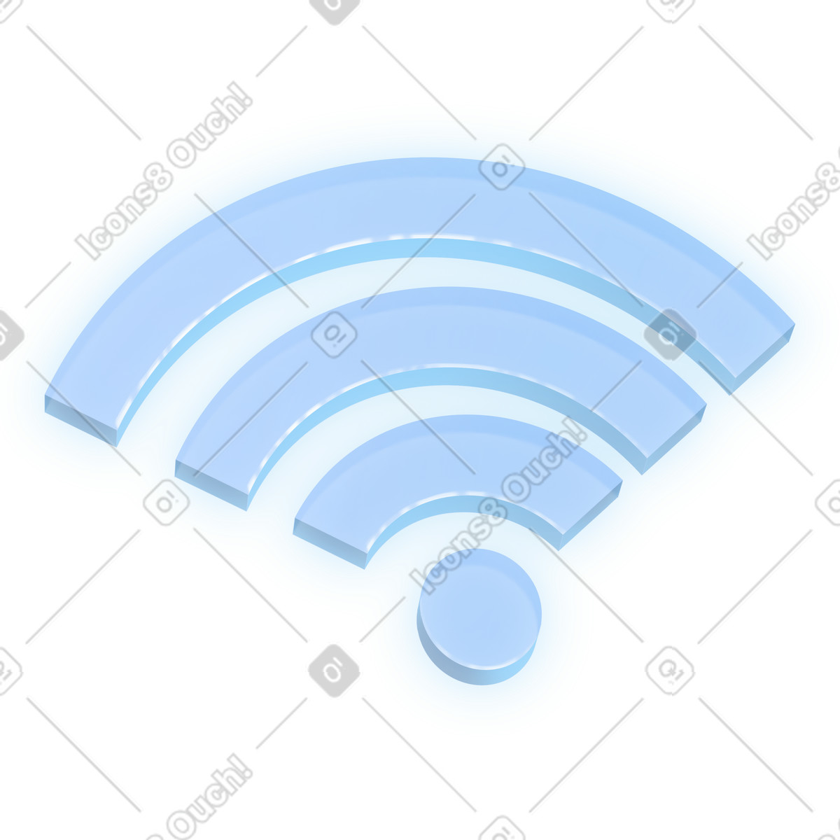 Illustration Icône wi-fi dans le style Props à télécharger aux formats PNG, SVG