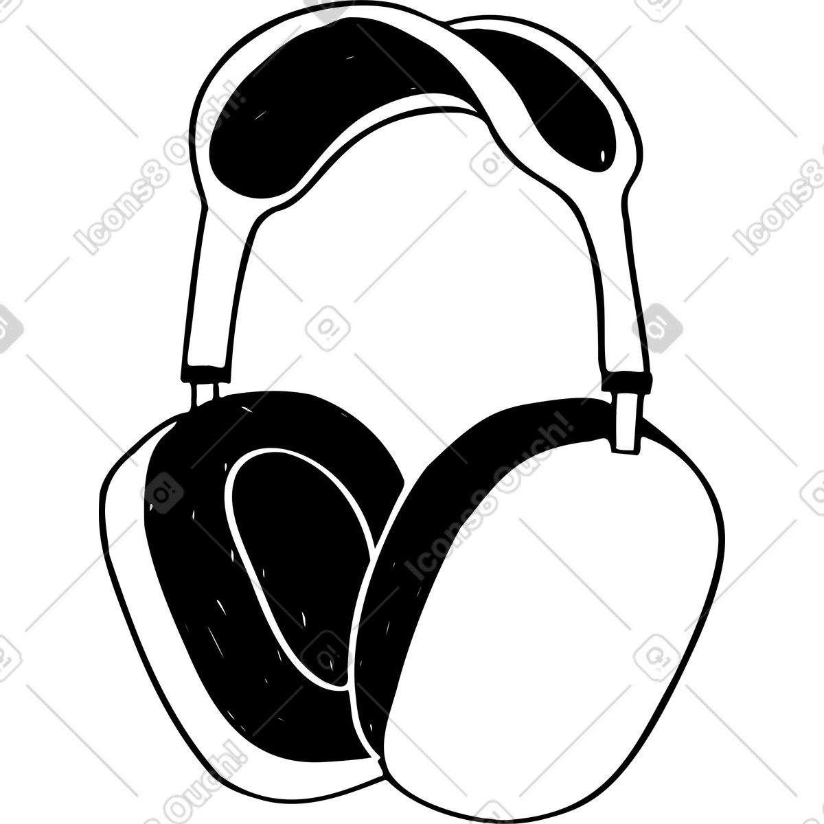 下载 Marks 风格的 无线耳机 插画，支持 PNG、SVG 格式