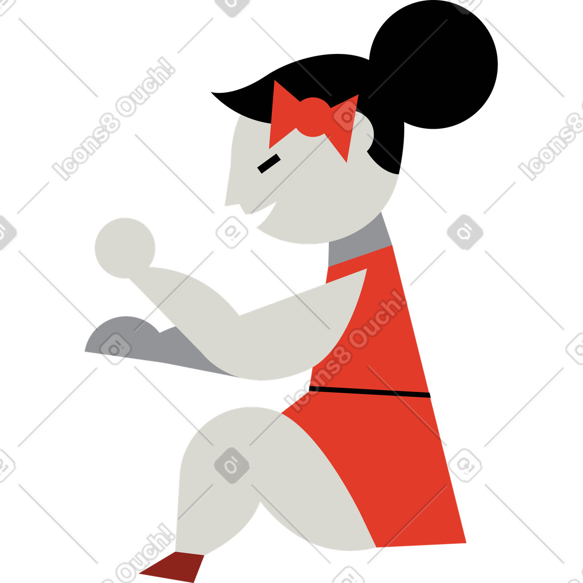 下载 Burgundy 风格的 Child 插画，支持 PNG、SVG 格式