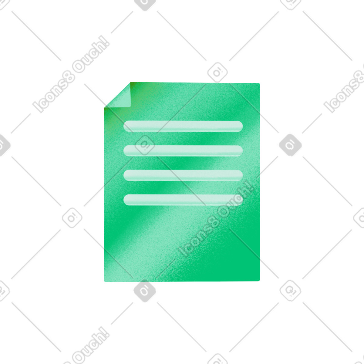 Green sheet with text illustrazione in stile Smart scarica in PNG, SVG