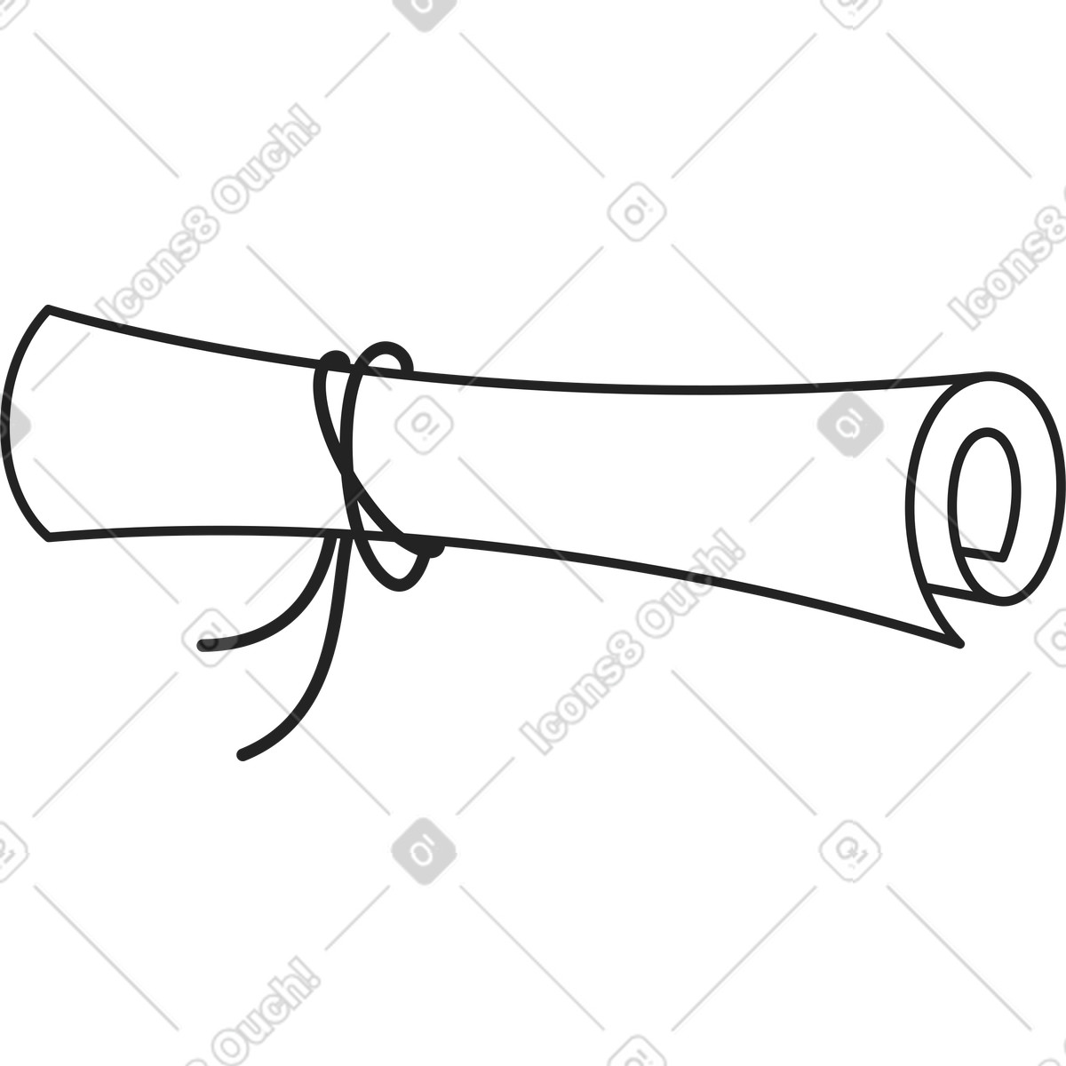 Ilustração de Diploma em no estilo Sammy Line para baixar em PNG, SVG