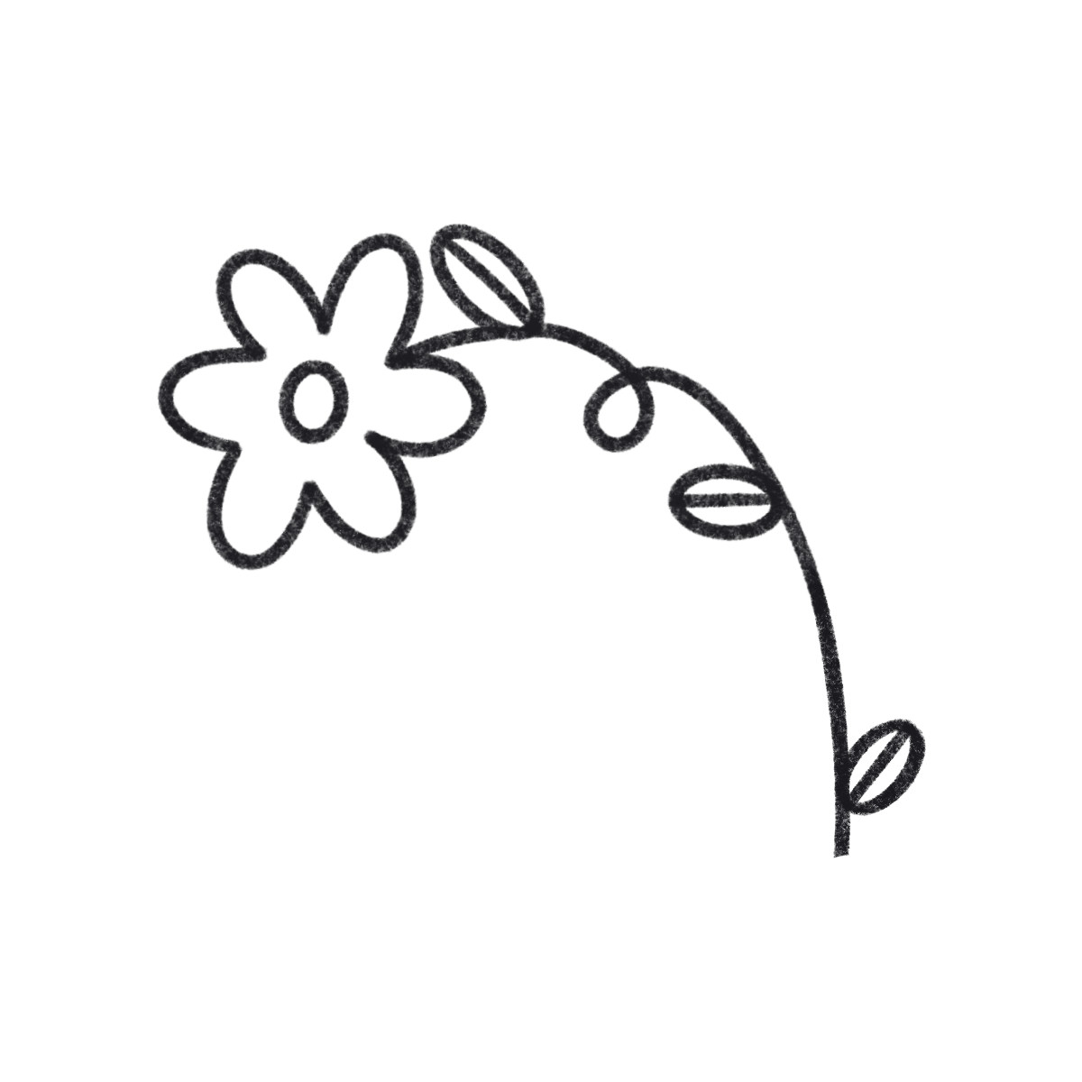 Bonbon Line スタイルの Flower with petals のイラストをPNG、SVG形式でダウンロード