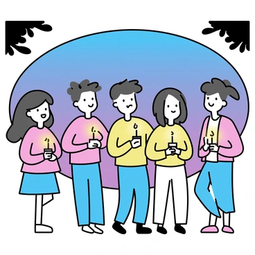 People holding candles during a peaceful Easter vigil at dusk