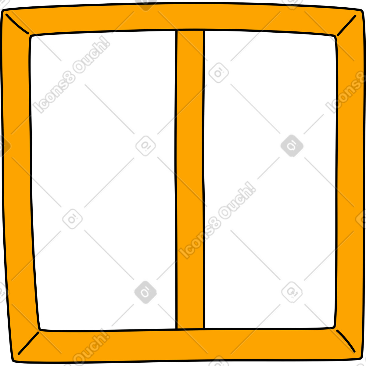 Window illustration in Purr style download in PNG, SVG