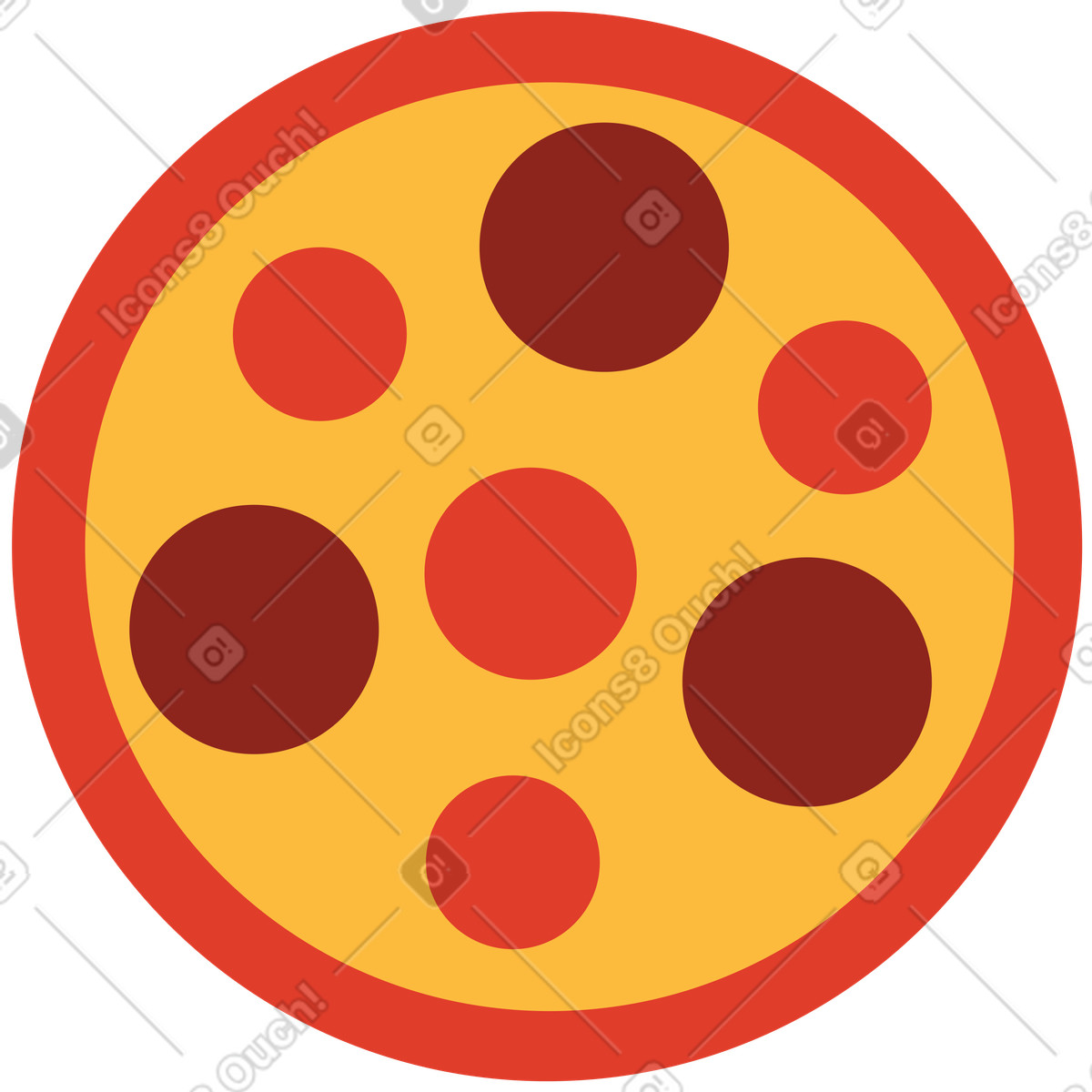 Ilustração de Pizza em no estilo Burgundy para baixar em PNG, SVG