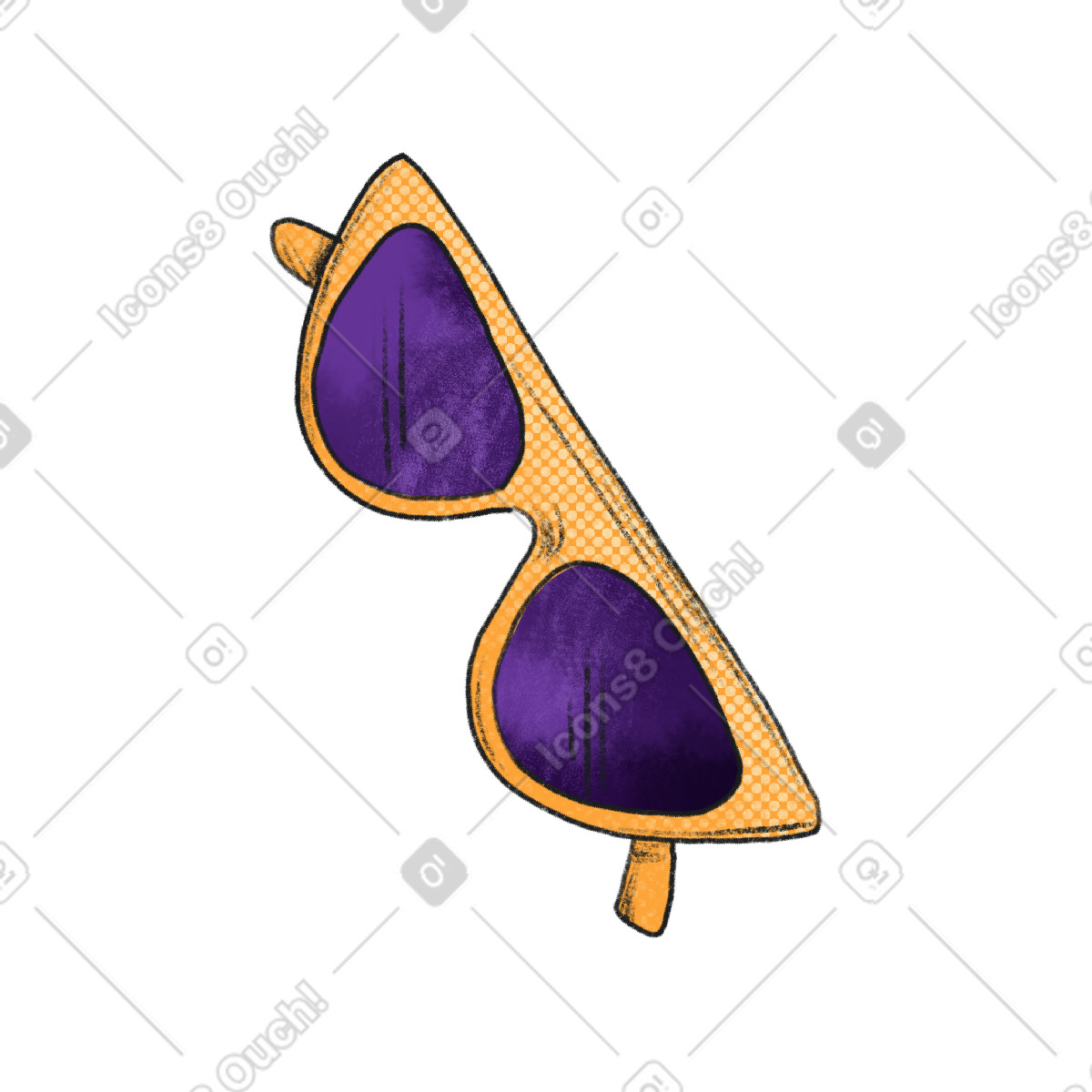 Illustration Yellow sunglasses dans le style Moments à télécharger aux formats PNG, SVG