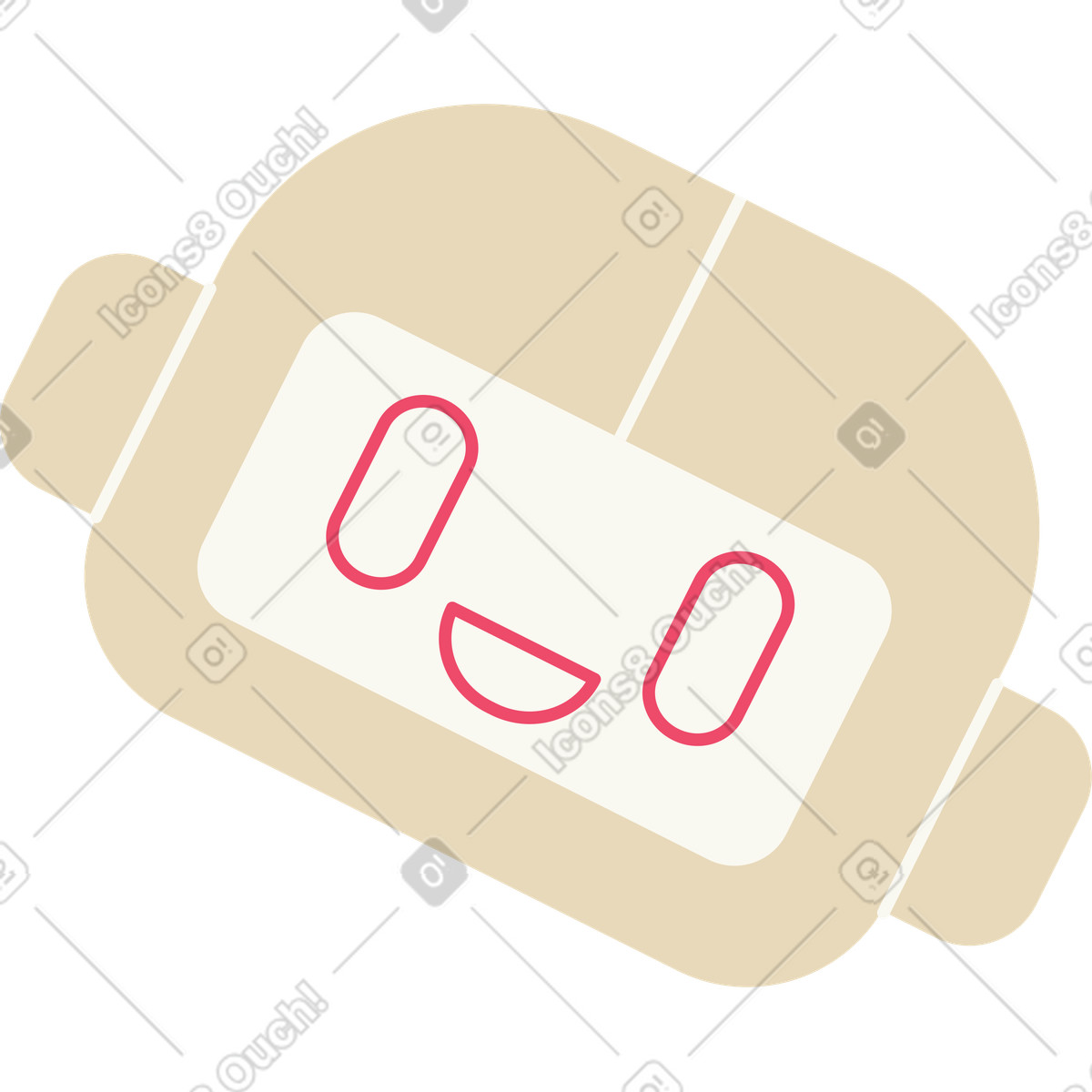 Juicy 스타일의 로봇 헤드 일러스트레이션 PNG, SVG 다운로드