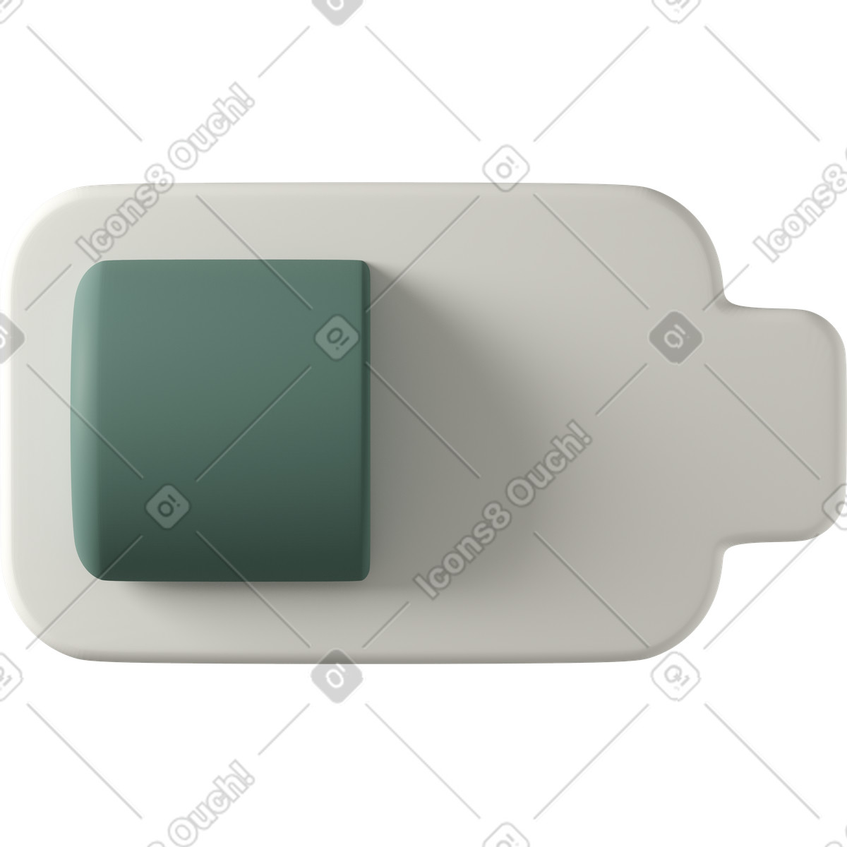Ilustração de Green battery level sign em no estilo 3D Casual life para baixar em PNG, SVG