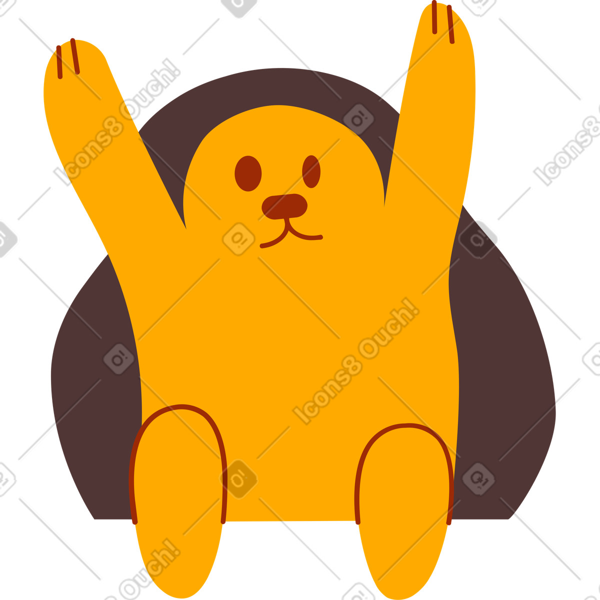 Igel-Illustration im Woof-Stil als Download in PNG, SVG