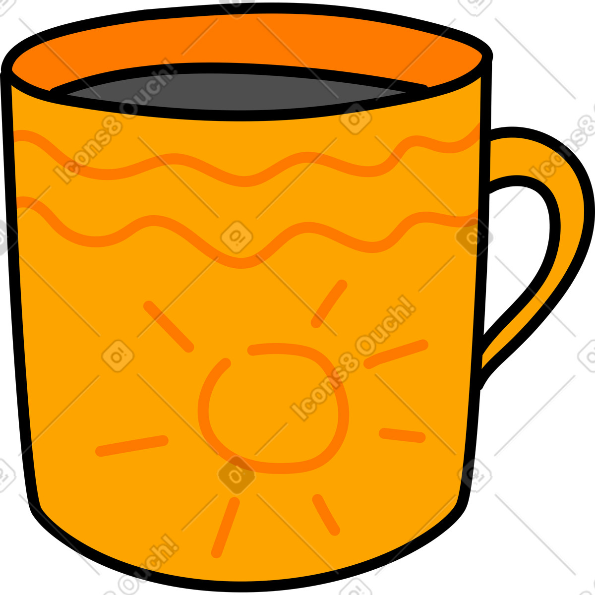 Ilustração de Cup of tea em no estilo Purr para baixar em PNG, SVG