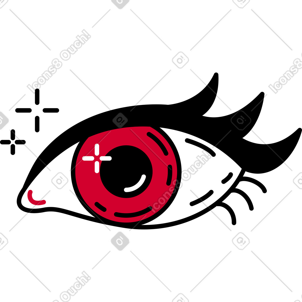 Ruby スタイルの 眼 のイラストをPNG、SVG形式でダウンロード