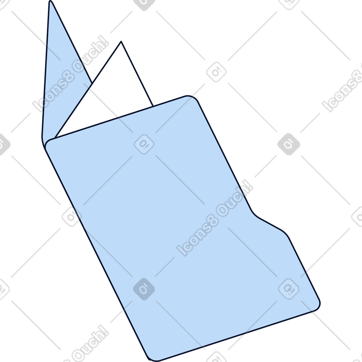 Folder with paper illustration in Flexy style download in PNG, SVG