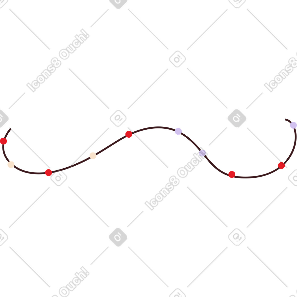 Garland lights illustration in Folks style download in PNG, SVG