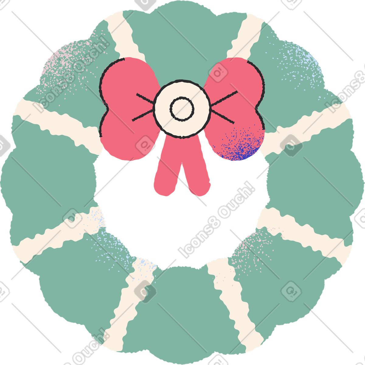 下载 Pablo 风格的 圣诞花环 插画，支持 PNG、SVG 格式