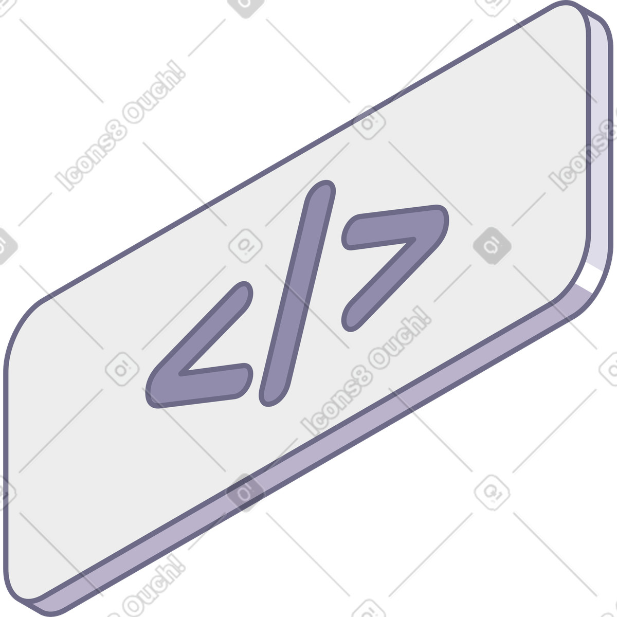 Code icon illustration in Modul style download in PNG, SVG