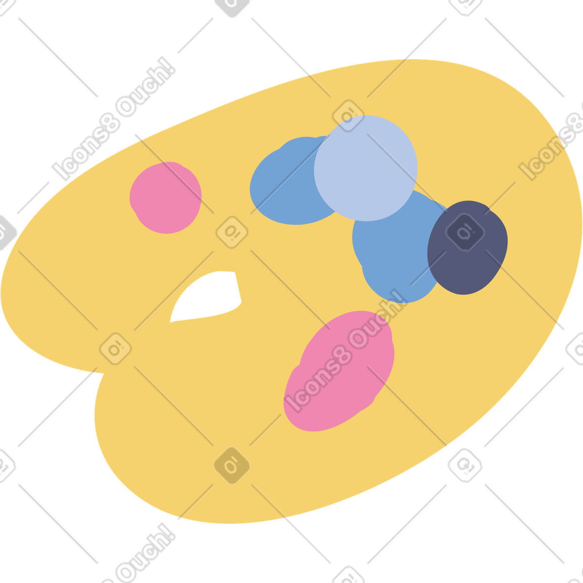 Ilustración Paleta en estilo Pluto a descargar en PNG y SVG