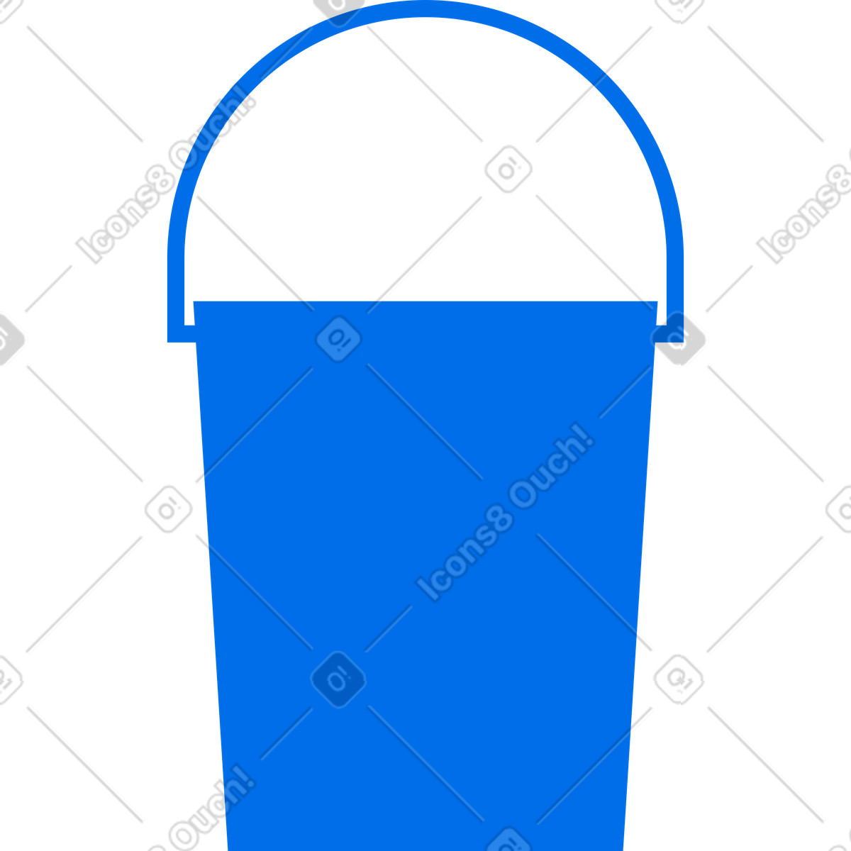 Illustration Seau de peinture bleu dans le style Urban à télécharger aux formats PNG, SVG
