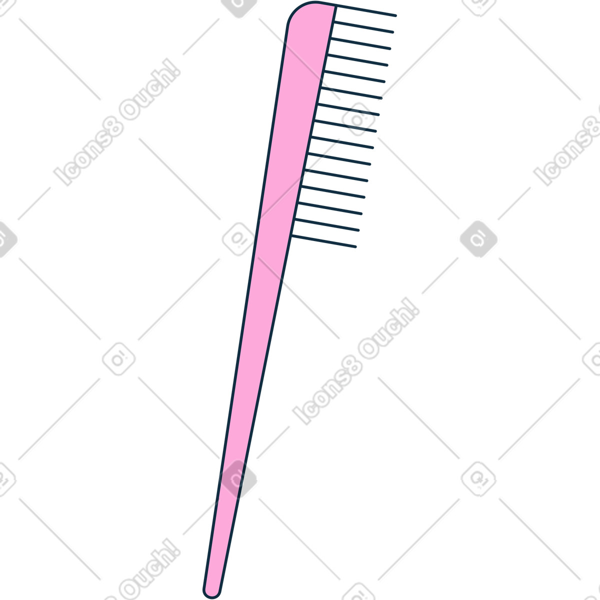 Illustration Peigne dans le style Bubble gum à télécharger aux formats PNG, SVG