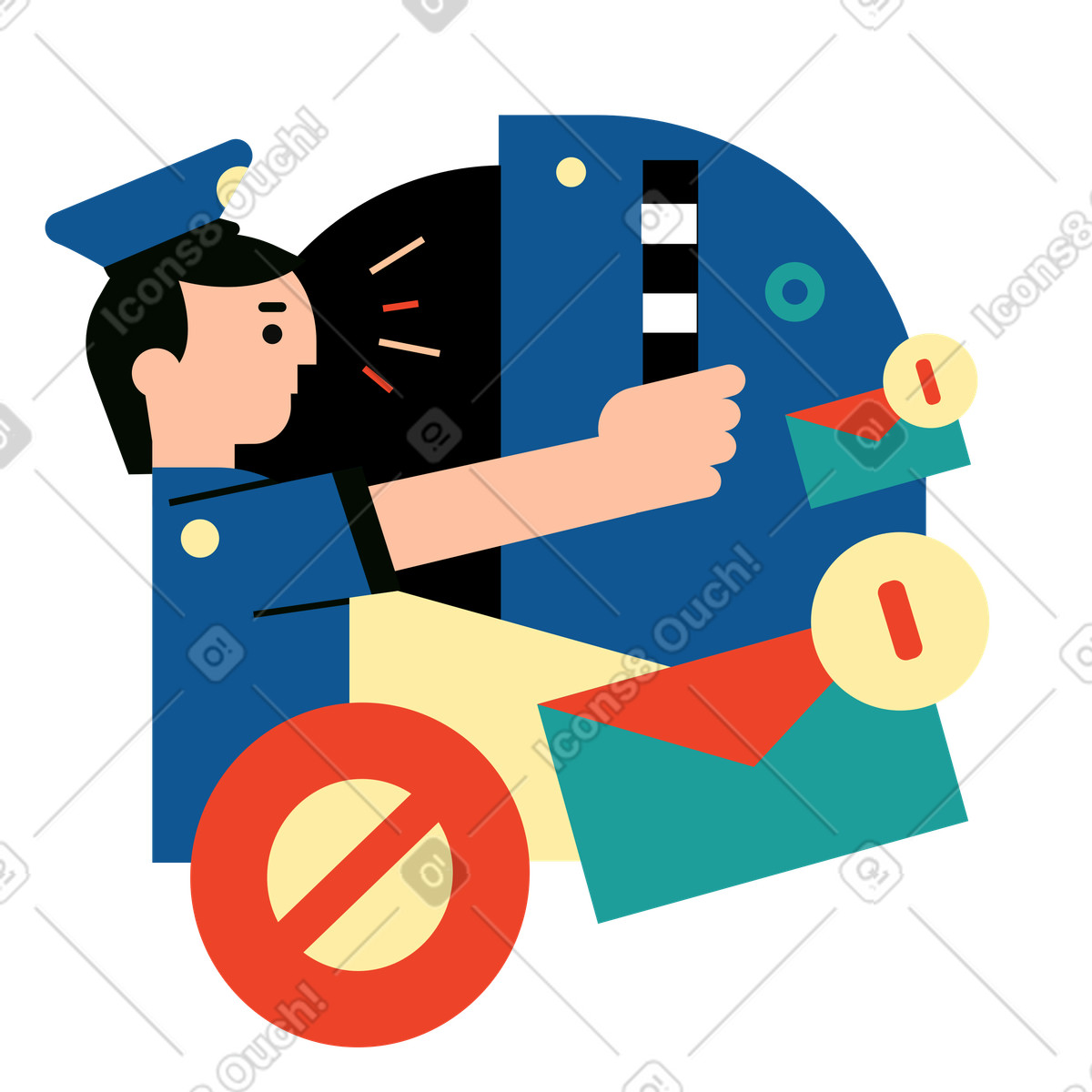 Ilustração animada de Stop spam em no estilo Polar para baixar em GIF, Lottie (JSON), AE
