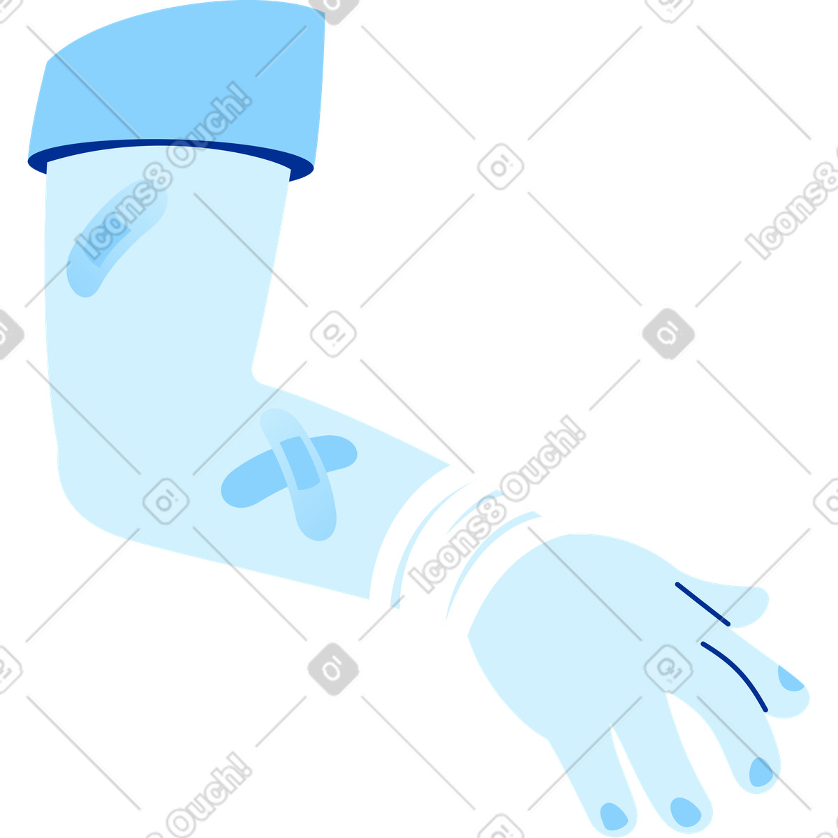 Illustration Bras dans le style Glossy à télécharger aux formats PNG, SVG
