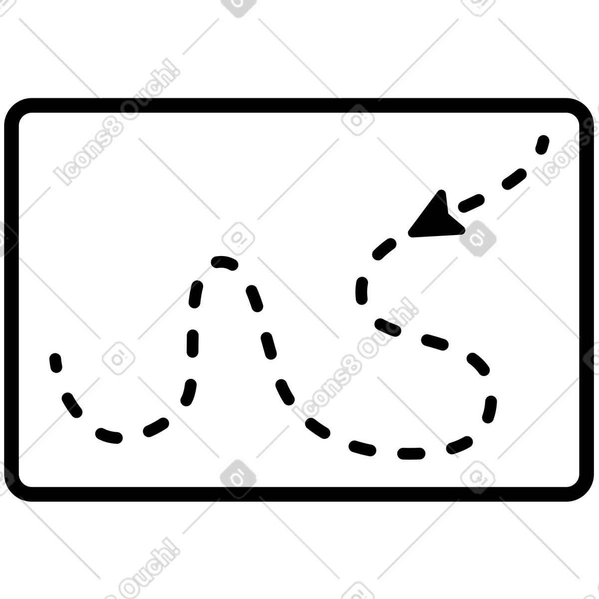 Rahmen mit der route-Illustration im Transistor-Stil als Download in PNG, SVG