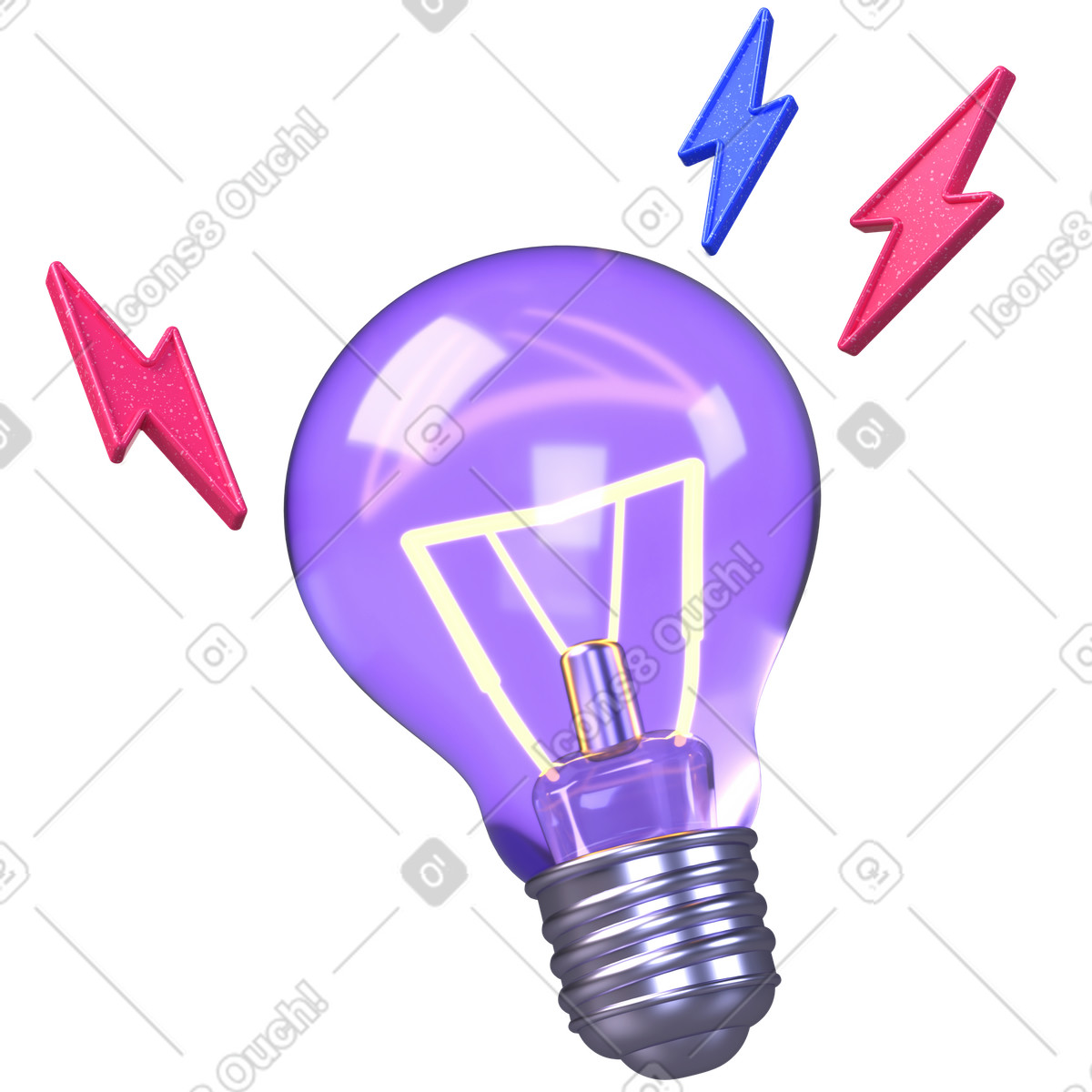 Idea generation, Creative spark, Innovation energy illustration in 3D Boost style download in PNG, SVG