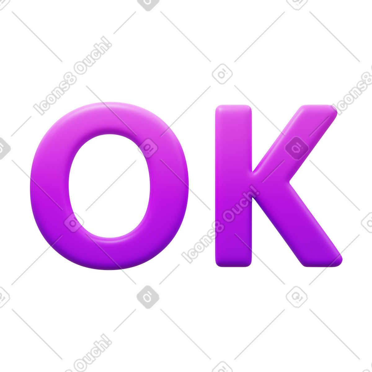 Ilustración Ok en estilo 3D Fluency a descargar en PNG y SVG