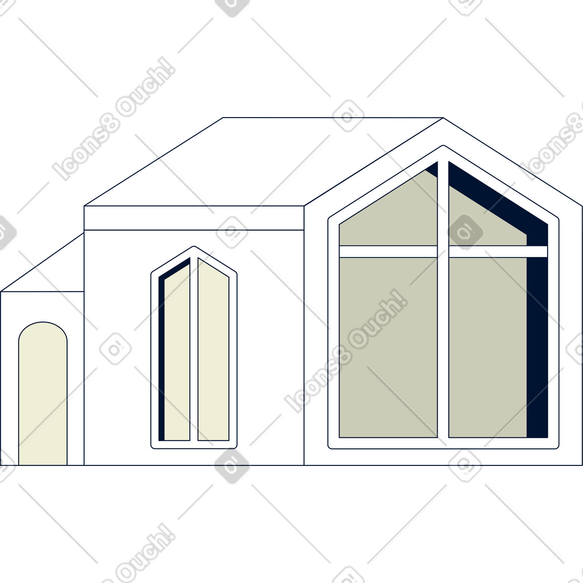 下载 Cubes 风格的 现代住宅 插画，支持 PNG、SVG 格式