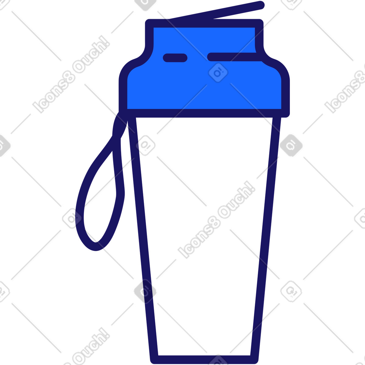 Fitness drink shaker illustration in Matey style download in PNG, SVG
