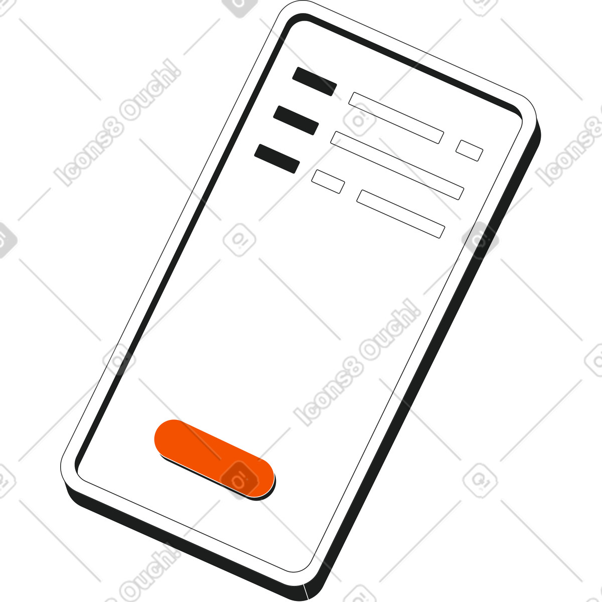 Mobile illustration in Strict style download in PNG, SVG