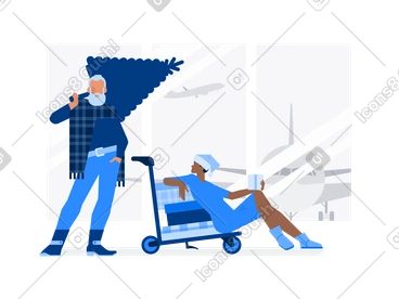 공항에서 산타 PNG, SVG