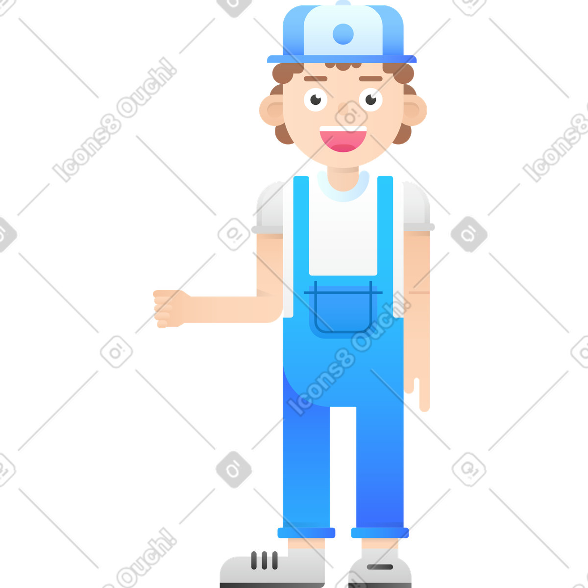 Ilustração de Homem em no estilo Hugo para baixar em PNG, SVG
