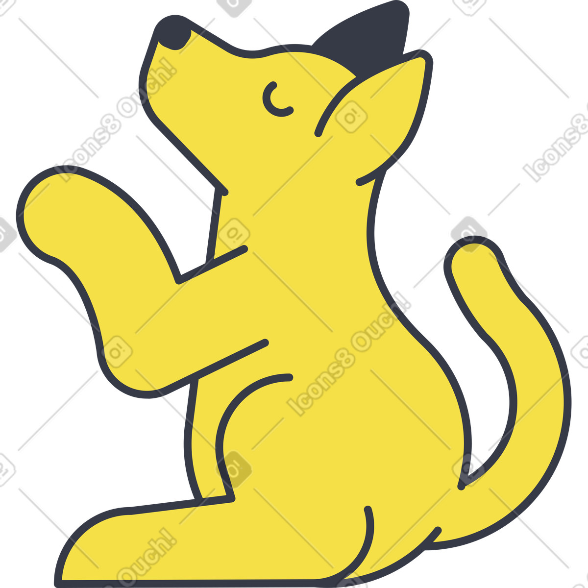 下载 Abstract 风格的 狗 插画，支持 PNG、SVG 格式