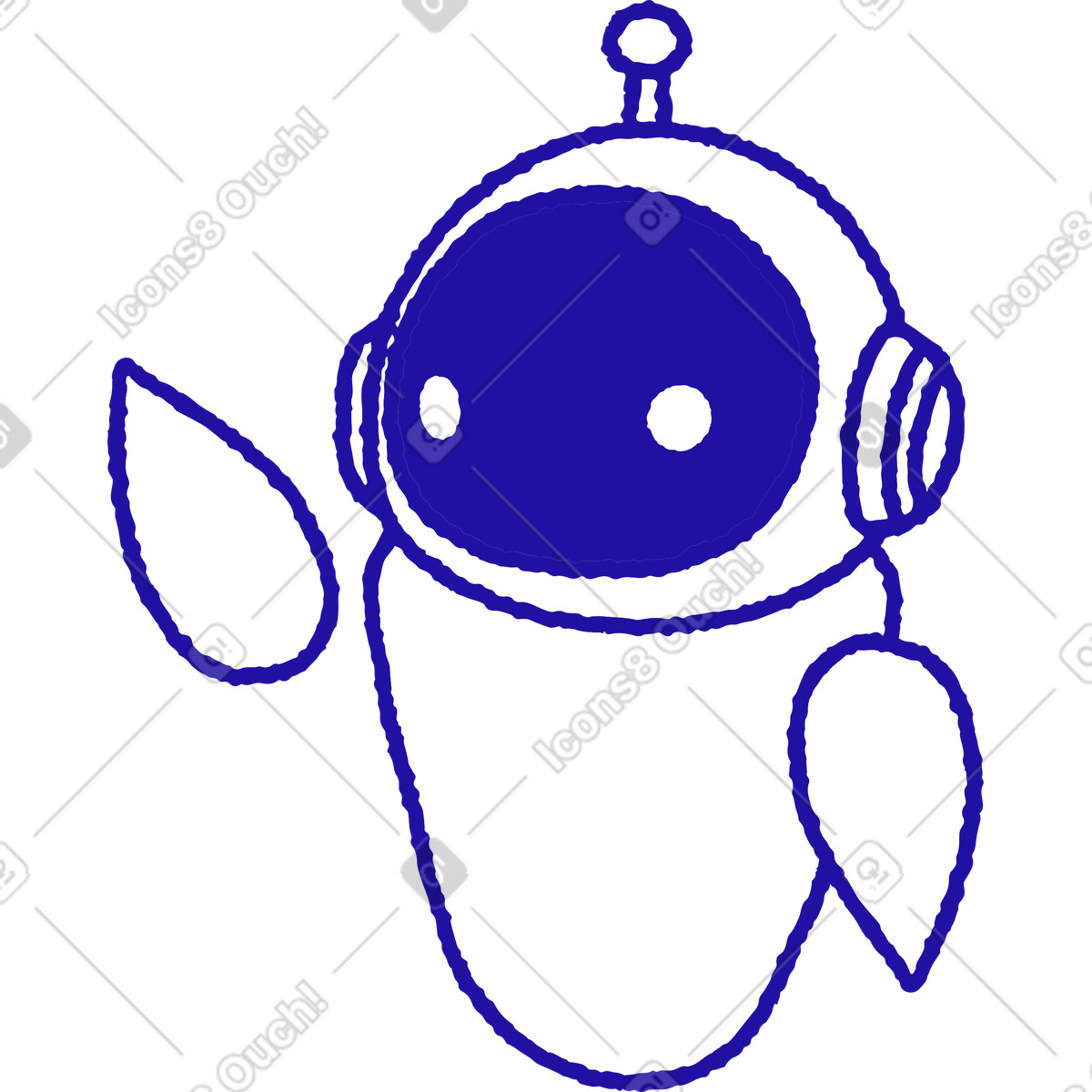 下载 Whimsy 风格的 机器人 插画，支持 PNG、SVG 格式