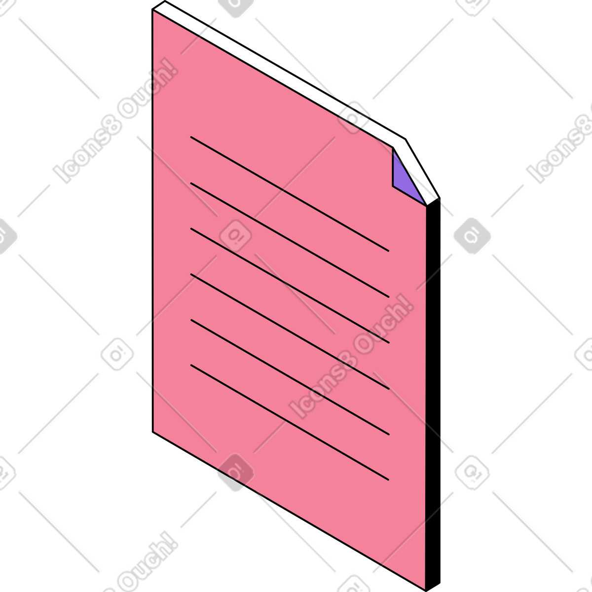 Document illustration in PNG, SVG
