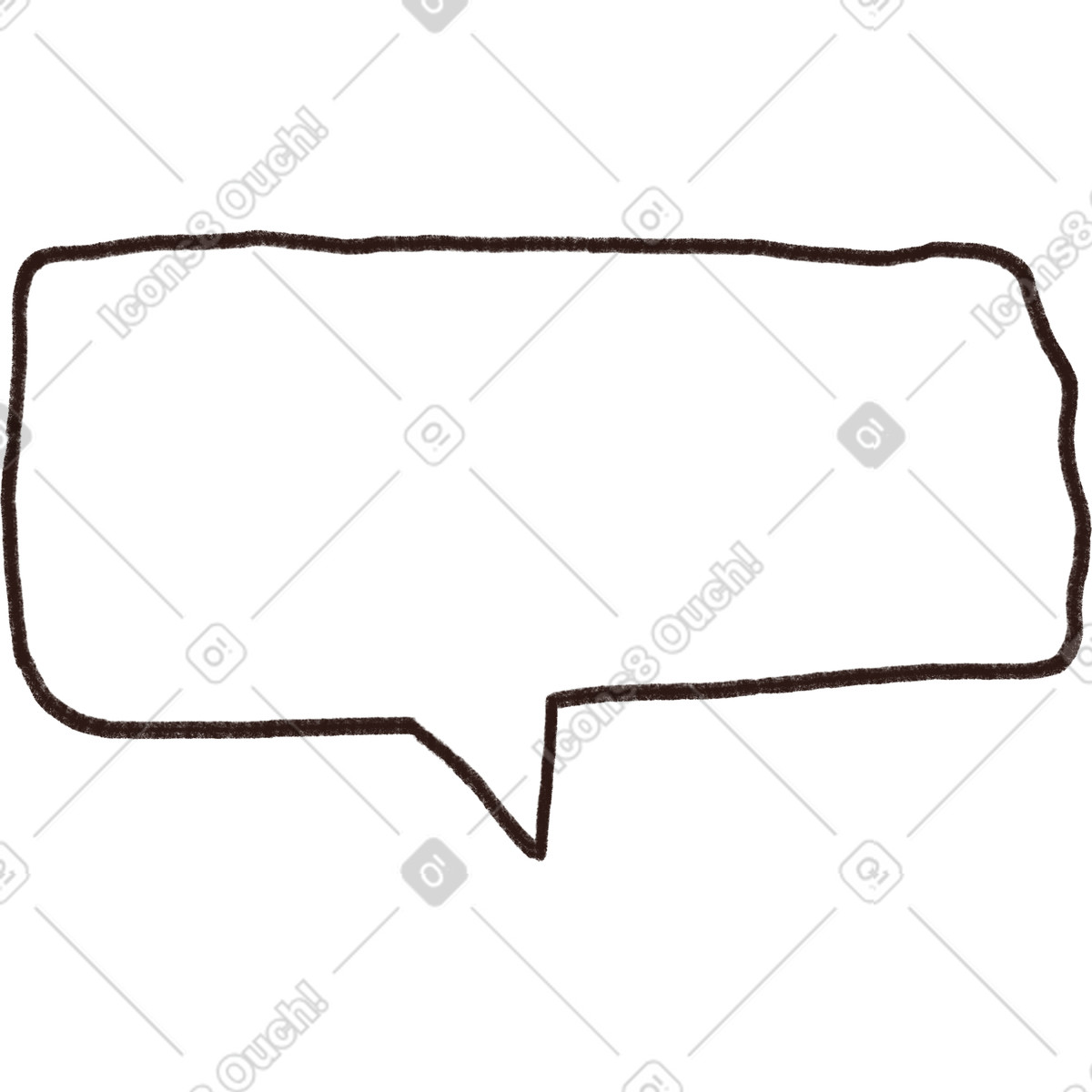 Speech bubble illustration in Blobby style download in PNG, SVG