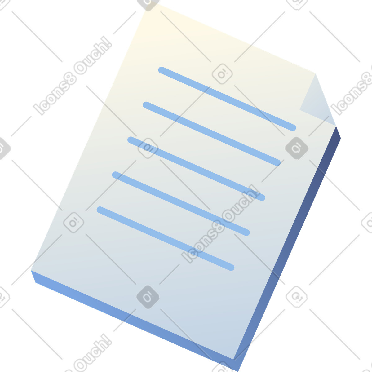 Document illustration in PNG, SVG