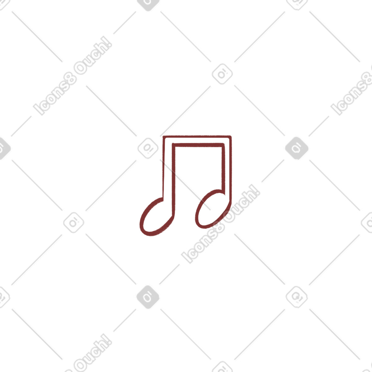 Illustration Note musicale dans le style Sleepy à télécharger aux formats PNG, SVG