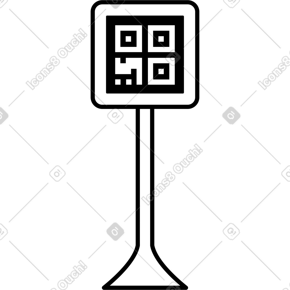 Ilustración Poste terminal en estilo Notes a descargar en PNG y SVG